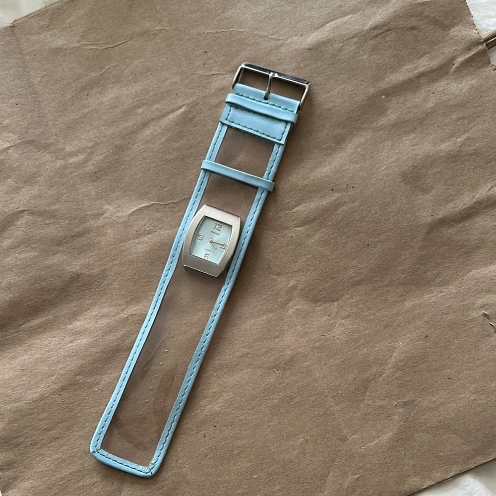 Bijoux Terner Blue Transparent Strap Watch - Picture 2 of 4